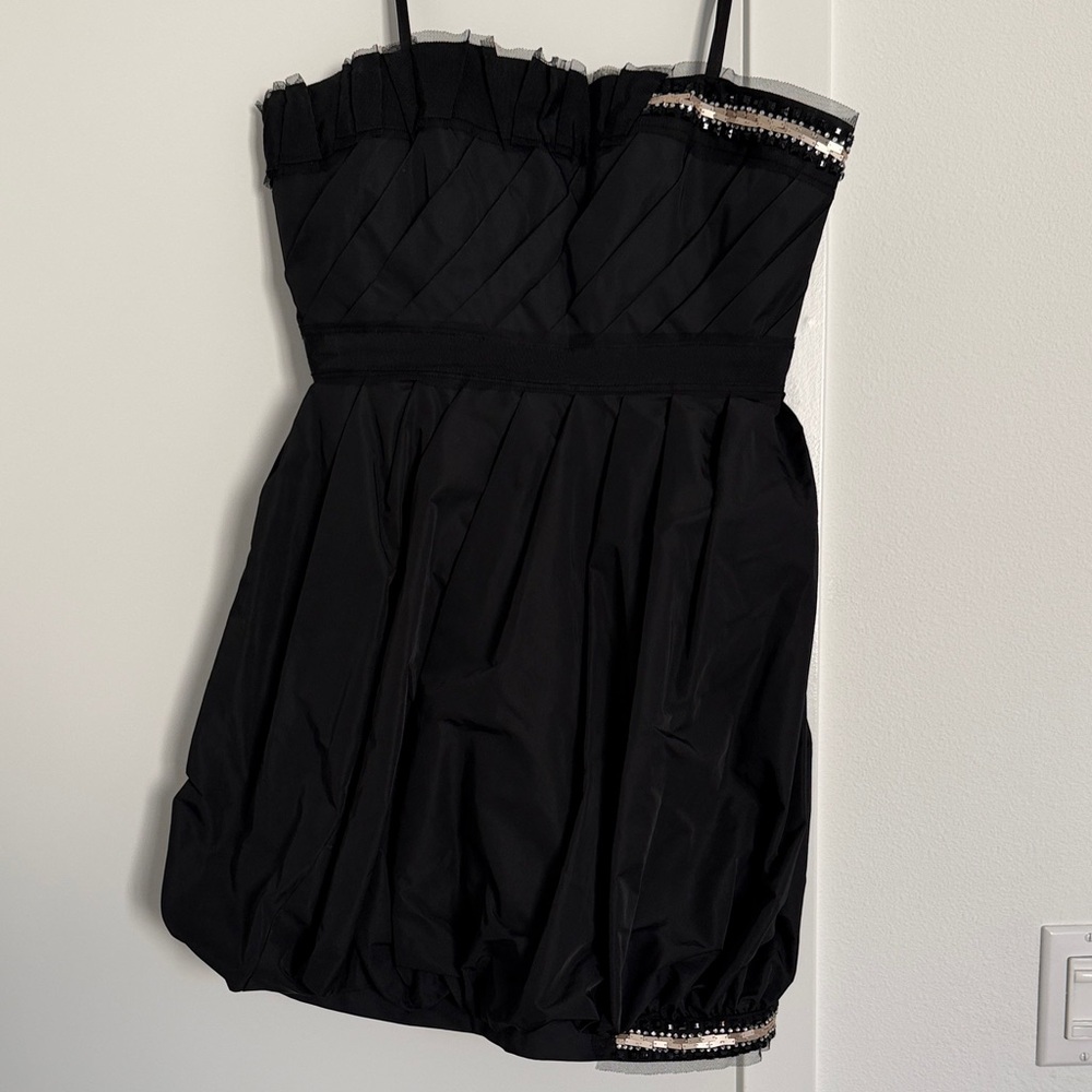 BCBG Elegant Black Strapless Dress